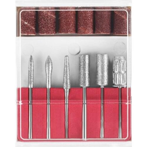 Diamond Rotate Electric Nail File Cuticle Cutter Nail Drill Bits Sandpaper Pedicure Manicure Cleaning Sander Accessories