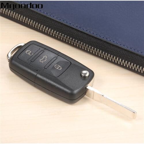 Mgoodoo 3 Buttons Car Remote Key 1J0959753DA HU66 434Mhz ID48 Clip 1J0959753DA Replacement For Passat Beetle Bora Polo Golf