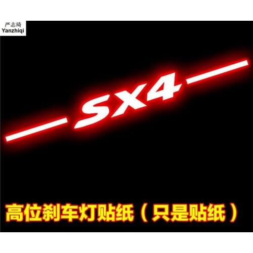 Free shipping 1pcs Carbon Fiber Stickers And Decals High Mounted Stop Brake Lamp Light Car Styling for Suzuki Sedan SX4