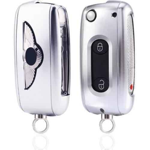 Car key Fit for Bentley Continental Flying Spur key case aluminum alloy shell car key cover Free Shipping