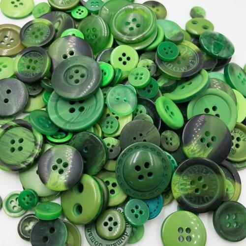 D-Green 50 Gram DIY Making Hand Knitting dolls clothing Buttons Resin Promotions Mixed Sewing Scrapbook PT229