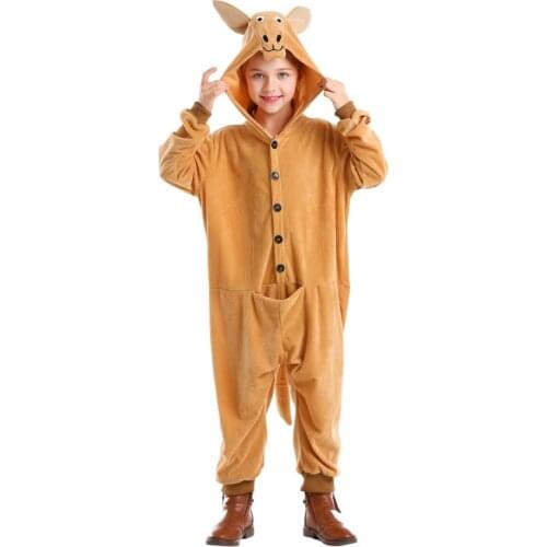 Child Kid Animal Kangaroo Jumpsuit Pajamas Costume Boy Girls Christmas Home Wear Outfit