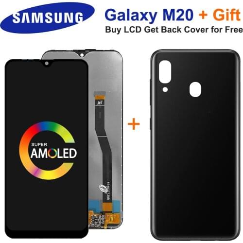 6.3'' Original For SAMSUNG Galaxy M20 2019 SM-M205 M205F Display Touch Screen Digitizer Assembly replacement For SAMSUNG M20 LCD