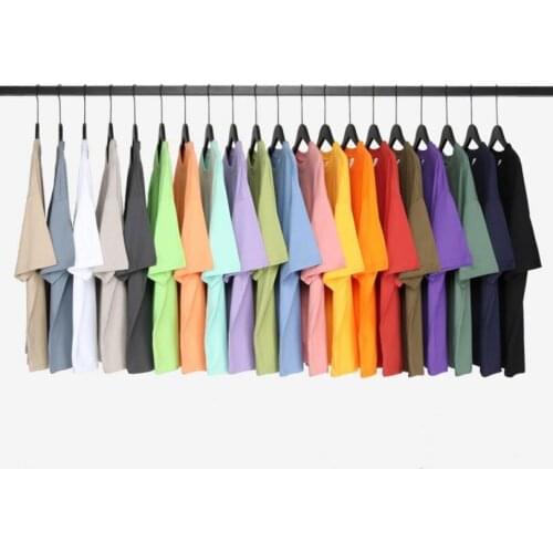 2020 Spring Summer T-Shirts Men Women Casual Solid Elbow Length Crew Neck Cotton Oversized Fashion Hip Hop Tops Unisex