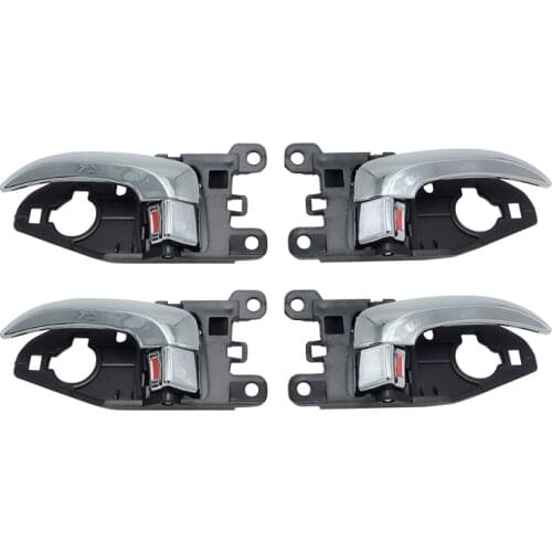4PCS CHROME INTERIOR DOOR HANDLE FOR HYUNDAI ELANTRA 2011-2015 2011 2012 2013 2014 2015 COUPE 2013 OEM:82610-3X000 82620-3X000