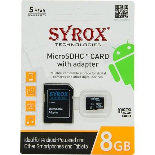 Syrox 8 Gb Micro Sd Card Memory Card Adapter Micro Sd Memory Micro Sd Drive Turkey Fast Shipping Micro Sd disc