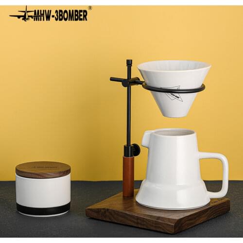 MHW-3BOMBER Coffee Sharing Pot 380ml Ceramic Pot Dripping Coffee Accessories Hand Brewing Coffee Tools