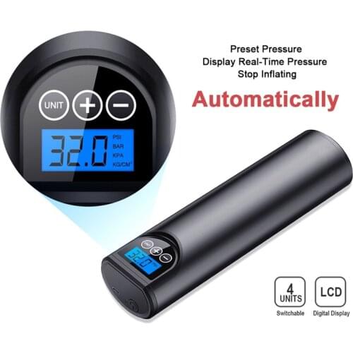 12V 150PSI Air Compressor Electric Air pump with Tire Pressure LCD Display Wireless Portable Tire Inflator for Car Bicycles
