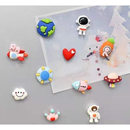 Spaceman Fridge Magnet Originality Refrigerator Magnets Stereoscopic Home Decoration Cute White Board Brief Photo Wall Stickers