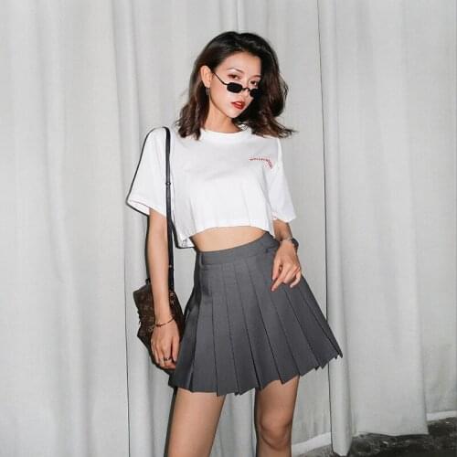 Fashion Woman Skirts 2021 Summer Mini Pleated Skirt Streetwear High Waist Women Dress Party Casaul Womens Clothing 2021 WPY3358