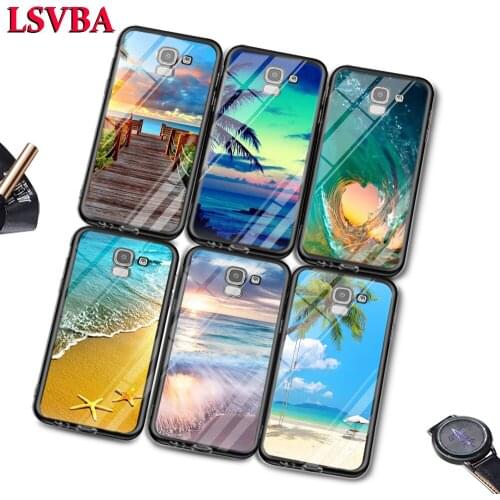 The Sea Waves Beach For Samsung Galaxy J2 J3 J4 J5 J6 J7 Plus Core 2018 2017 2016 Super Bright Glossy Phone Case Cover
