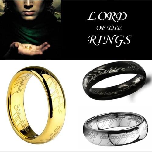 Fashion Stainless Steel Rings For Men Women Letter Gold Silver Color One Finger Ring Alloy Vintage Valentines Day Gift Jewelry