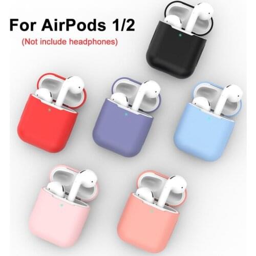 Solid Color Silicone For AirPods Case Cover For Apple Wireless Earphone Protective Case Earphone Protective Earphone Case