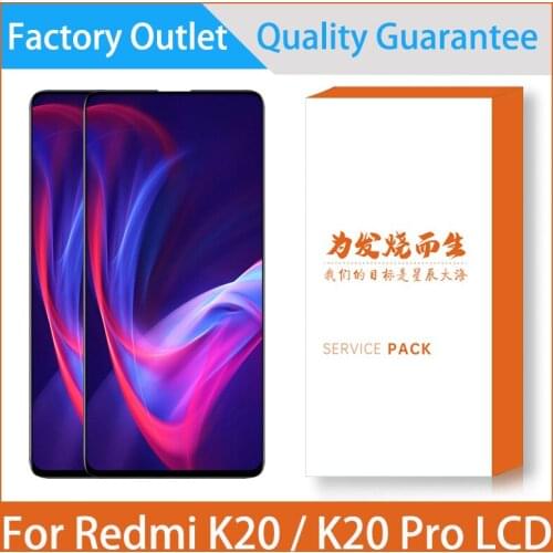 6.39'' AMOLED LCD Display For Xiaomi K20 K20 Pro LCD Touch Screen Digitizer Assembly Repair Replacement Parts With Frame