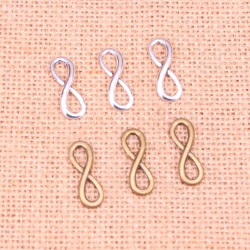 138pcs infinity symbol Charms Zinc alloy Pendant For necklace,earring bracelet jewelry DIY handmade 23*8mm