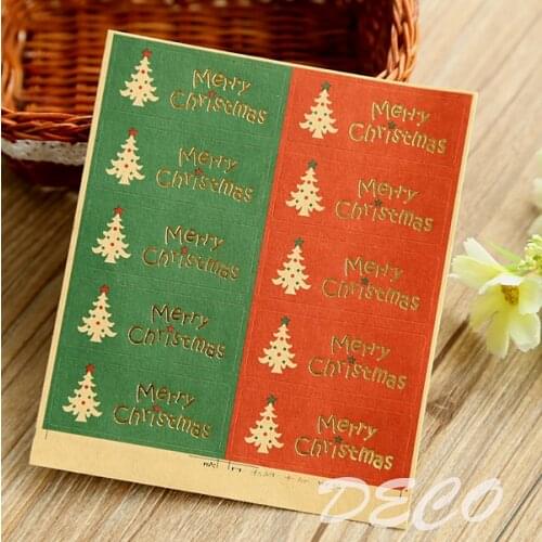 Cute Christmas tree paper gift seal sticker for bakery&gift packaging Kawaii adhesive stickers(ss-a846)