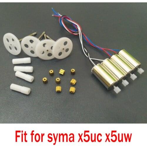 Syma X5UC X5UW Orginal Motor And Gear Metal OR Plastic Gear Replacement Spare Parts Kit Accessories For Helicopter Drone