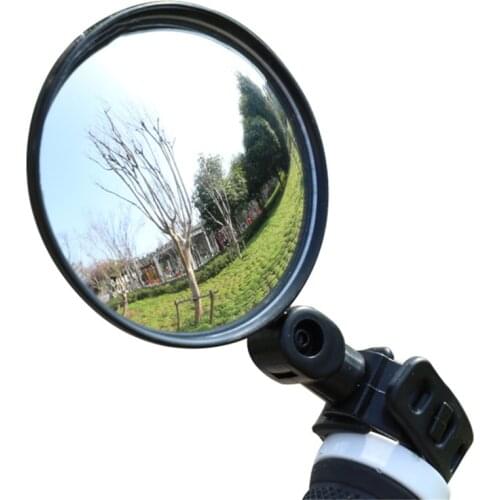 Universal Bicycle Mirror Mountain Road Bike Handlebar Rearview Mirror Rotate Wide-angle Bike Cycling HD Round Convex Mirror
