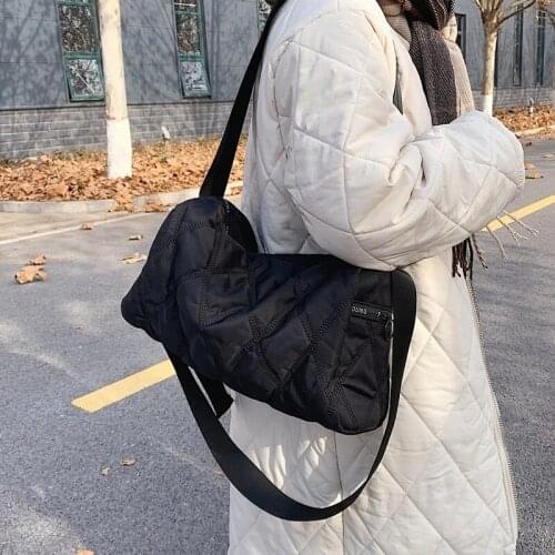 Oxford Cloth Large Capacity Designer PU Leather Shoulder Bags for Women Female Crossbody Bag 2021 Black Handbags and Purses