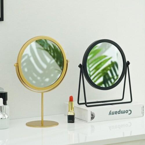 1PC Hot High Quality Home Decoration Round Make Up Mirror Standing Table Cosmetic Mirror Dresser Decorative Mirror For Bedroom
