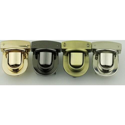 10 Pieces Luggage hardware light gold silver die-casting twist lock mortise bag handbag lock clasp hardware accessories