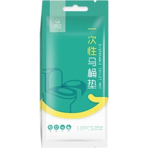 10Pcs/Pack Large Disposable Toilet Seat Cover Individually Wrapped Travel Portable Hygiene Potty PE Film Wateroroof Protector