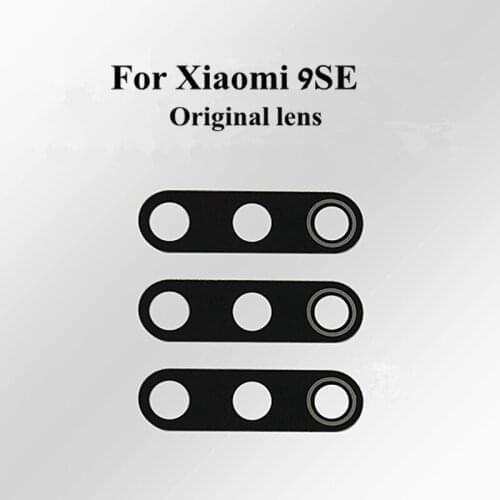 100% Original Glass lens For Xiaomi 9SE mi 9SE Camera lens Cover Case With stickers Replacement parts