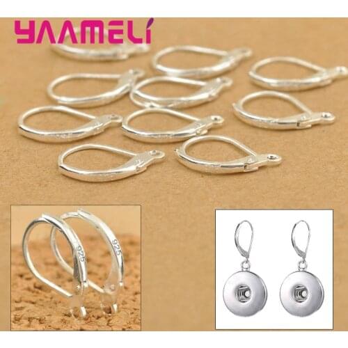 1000Pcs/Lot Earring Hoop Parts 925 Sterling Silver Jewelry Making Component Hot Sale DIY Accessories fit Bead Crystal