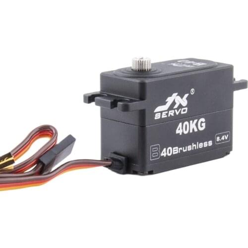 B40 JX servo 40KG 0.07 Sec @ 8.4V Metal Gear Aluminium Digital Brushless Short body low profile Servo 1/10 1/12 Drift car