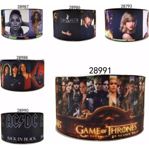 Free shipping 50 yard cartoon printed grosgrain ribbon 28991