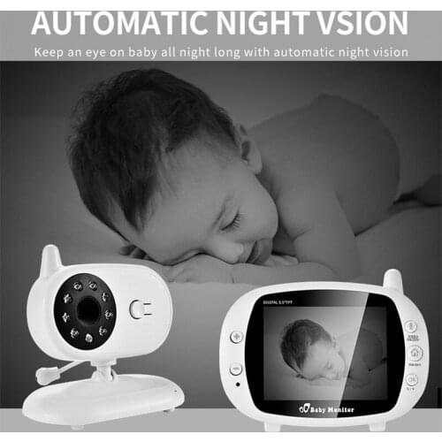 Smart Talk Back Battery Security Nanny Wireless Camera Portable 3.5 Inch Video Baby Monitor Automatic Night Vision 960P