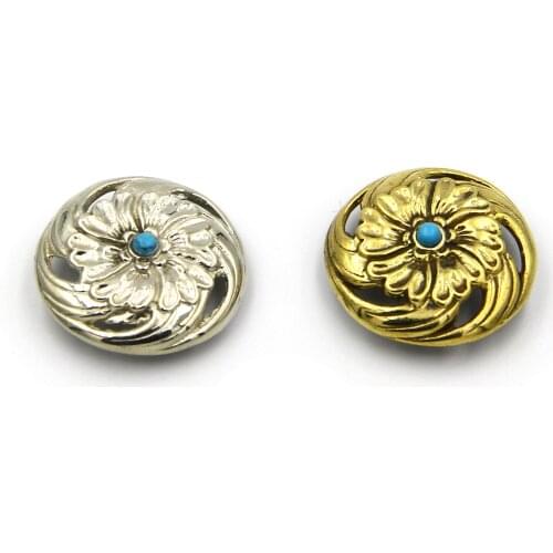 Turquoise Daisy Concho For Leather Decoration Screw