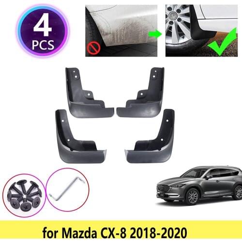 4 PCS for Mazda CX-8 CX8 CX 8 2018 2019 2020 Mudguards Mudflaps Fender Guards Splash Mud Flaps Front Rear Wheel Car Accessories