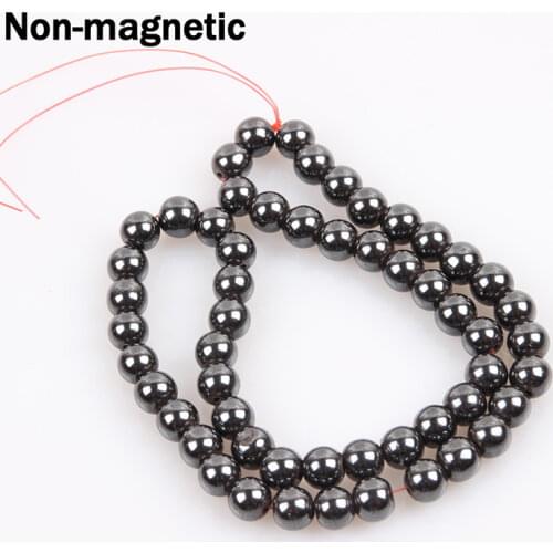 Natural Stone Magnetite Hematite Loose Beads Magnetic Black Gallstone For Women Jewelry Making DIY Bracelet Necklace Accessories