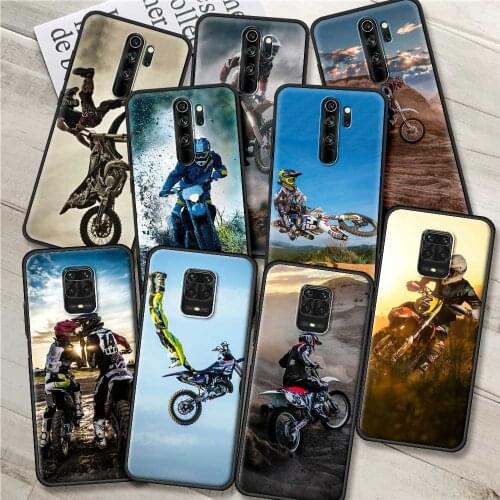 Phone case For Xiaomi Redmi Note 9S 9 9T 8 7 10 Pro 8T K40 9C 9A 9Power 10Pro Max Shell Bumper Motocross dirt bikes