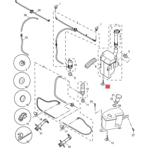 Front windshield wiper cleaner sensor for Chinese SAIC ROEWE 750 MG7 Auto car motor parts DMI100000