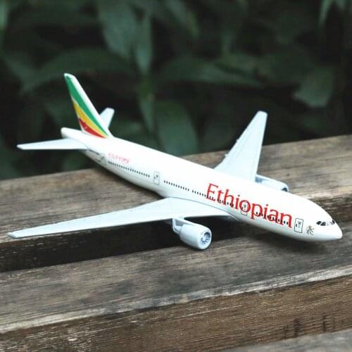 Ethiopian 777 Aircraft Model 6" Metal Airplane Diecast Mini Moto Collection Eduactional Toys for Children