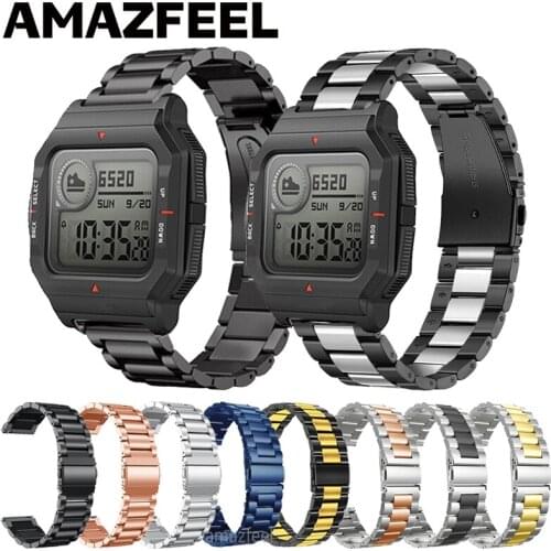 Metal Strap For Amazfit Neo Bracelet Strap Stainless Steel Wrist Band For Xiaomi Huami Amazfit Neo Bip GTS Smart Watch Band Belt