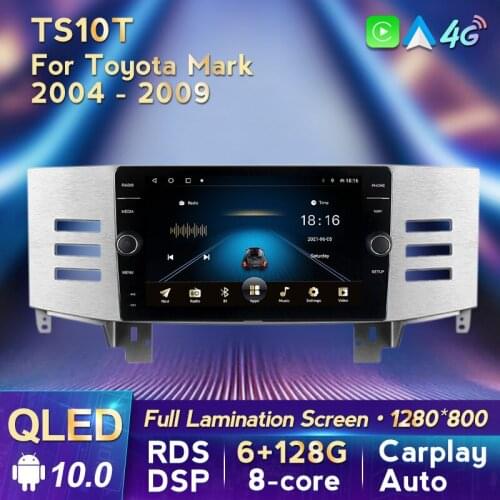 MLOVELIN QLED Screen Suitable for Toyota Reiz Mark x 2004 -2009 Car Smart Multimedia Player 2din Stereo Audio Radio Android 10.0