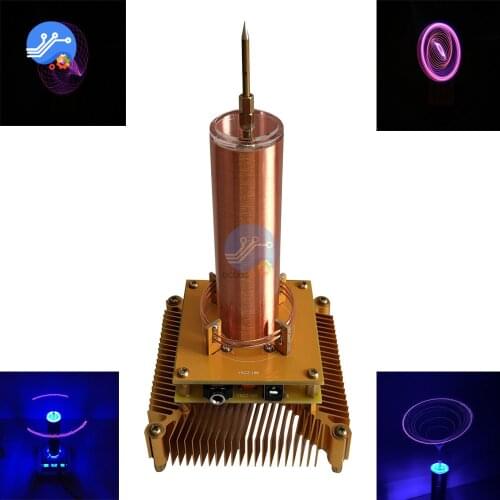 Music Tesla Coil Acrylic Base Shell Plasma Loudspeaker Wireless Transmission Experiment Toy Model US EU Plug DIY Electronic Part
