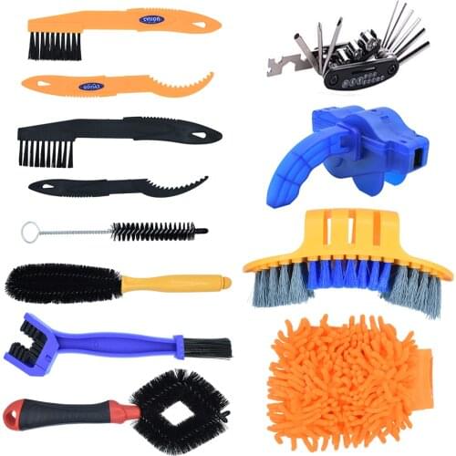 Bike chain cleaner bicycle cleaning tool kit bicycle tire brush brake disc cleaner MTB washing set