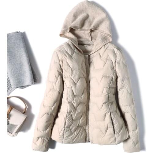 NewBang Womens White Down Jacket With Hooded Ultra Light Down Jacket Women Down Coat Female Warm Coats