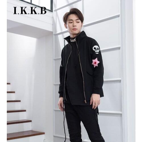 Autumn and winter new bodyguard mens slim, plush, thickened, loose coat, no tightness at hem