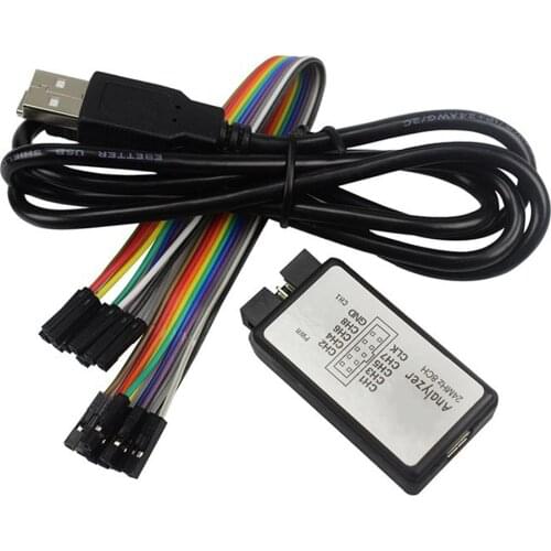 Professional Measuring Logic Analyzer 24M 8CH USB Powered Microcontroller Black Debug
