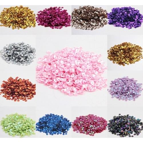 Multi Color Sequins Round Cup Sequin PVC Multi Size 4mm 5mm 6mm Paillettes Sewing Wedding Crafts Women Garments Accessories 10g