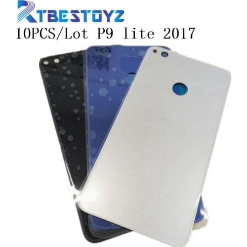 RTBESTOYZ 10PCS New Battery Cover Door Housing Case Rear Glass Replacement Repair Parts For Huawei P9 lite 2017 PRA-LX1 PRA-LX3