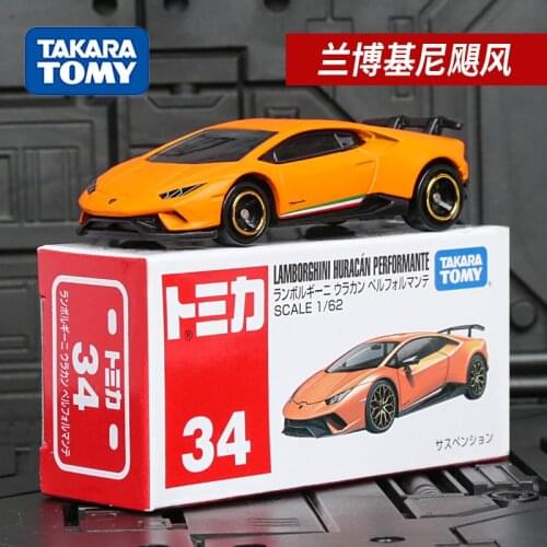 TAKARA TOMY Genuine Lamborghini Huracan Performante Scale 1/62 Metal Vehicle Simulation Model Boy Toys
