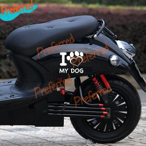 I LOVE MY DOG Creative Funny Creativity Motorcycle Car Stickers Decal Animal Anime Cute Car Accessories Decoration