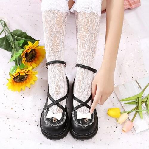 Vintage Sweet Lolita Shoes Lolita Womens Shoes Thick-soled Cute Girls Lolita Shoes Cute Heavy-Bottomed Round Head Women Shoes