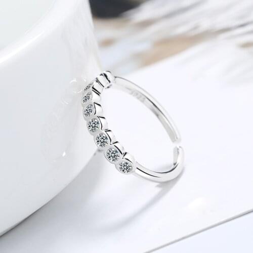 Womens Fashion Shiny Engagement Rings AAA Cubic Zirconia Stone Inlay Wedding Bridal Party Simple Style Rings Sets Jewelry Gifts